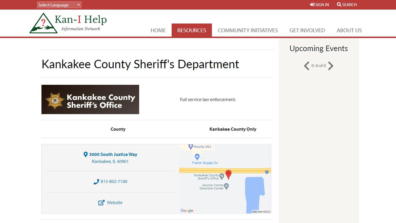 Kankakee County Sheriff's Department - Kan-I Help